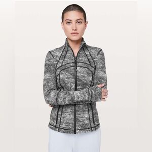 Lululemon Define Jacket Rush Jacquard Black White | Size 10